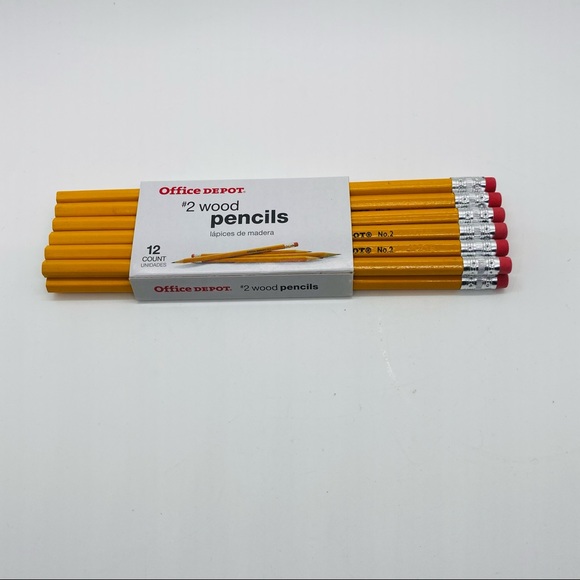 NWT Office Depot® Brand Wood Pencils, #2 Lead, Medium, Pack of 12 - Picture 2 of 8
